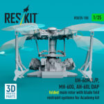 UH-60M/L/P, MH-60G, AH-60L DAP folded main rotor with blade fold restraint systems for Academy kit (3D Printed) (1/35) - Image 3
