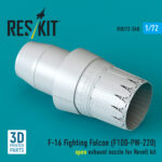 F-16 Fighting Falcon (F100-PW-220) open exhaust nozzle for Revell kit (3D Printed) (1/72)