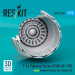 F-16 Fighting Falcon (F110-GE-129) open exhaust nozzle for Tamiya kit (3D Printed) (1/72) - Image 3