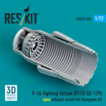 F-16 Fighting Falcon (F110-GE-129) open exhaust nozzle for Hasegawa kit (3D Printed) (1/72) - Image 2