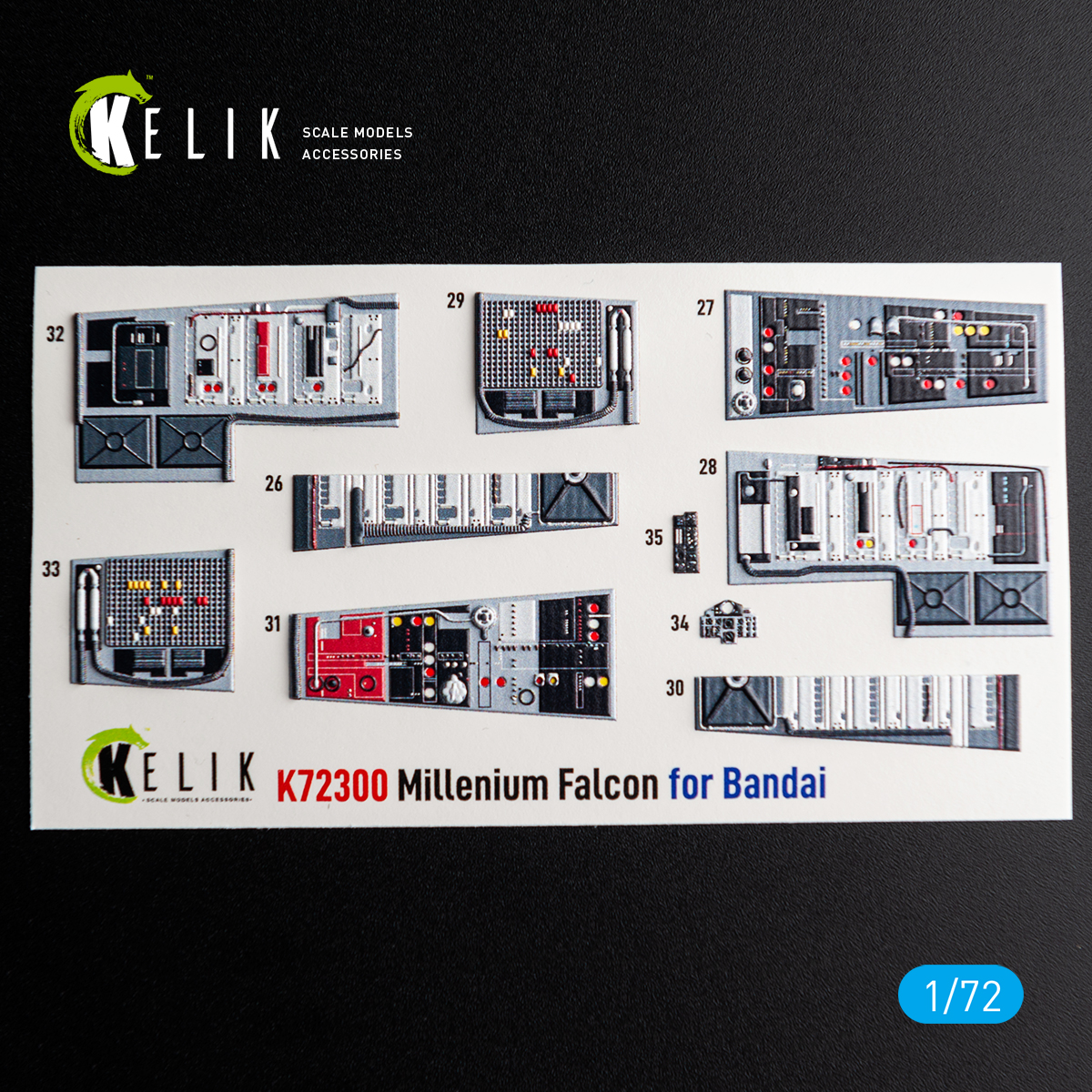 Millenium Falcon - interior 3D decals for BanDai kit (1/72) - BIG ...