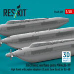 Electronic warfare pods AN/ALQ-99 High Band with pylon adapters (2 pcs), Low Band for EA-6B (3D Printed) (1/48) - Image 3