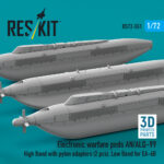 Electronic warfare pods AN/ALQ-99 High Band with pylon adapters (2 pcs), Low Band for EA-6B (3D Printed) (1/72) - Image 3