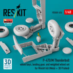 P-47D/M Thunderbolt wheel bays, landing gear and weighted wheel set for MiniArt kit (Metal + 3D Printed) (1/48) - Image 3