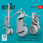 F-4J/S Phantom II landing gear with weighted wheel set for Zoukei-Mura kit (Metal + 3D Printed) (1/48) - Image 3