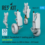 A-10A/C Thunderbolt II landing gear set (early and late) with weighted wheels for GWH kit (Metal + 3D Printed) (1/72) - Image 3